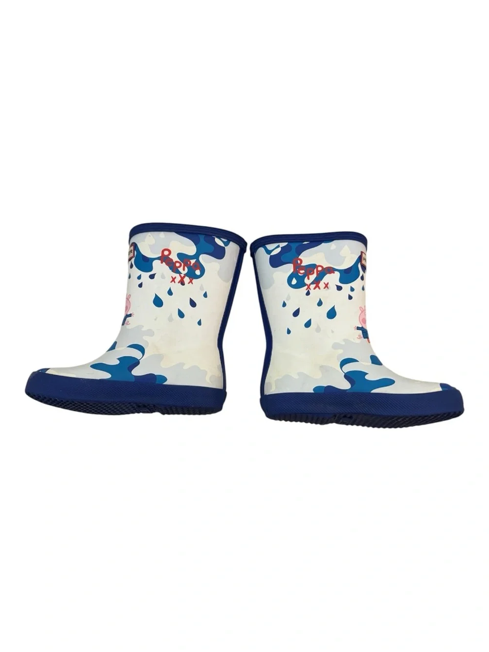 Hunter x Peppa Pig Muddy Puddles Rain Boots Blue Girls 10 Boys 9